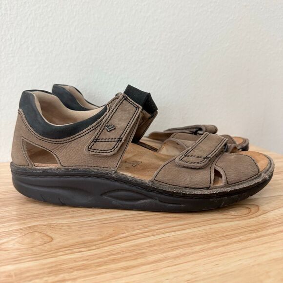 Finn Comfort Germany Women's Size 41 US 11 Brown Leather Comfort Sandals Walking - Picture 1 of 12